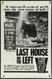 5y1232 LAST HOUSE ON THE LEFT 1sh 1972 first Wes Craven, it's only a movie, it's only a movie!