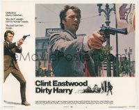 5y0776 DIRTY HARRY int'l LC #5 1971 c/u of Clint Eastwood pointing gun, Don Siegel crime classic!