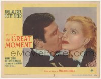 5y0796 GREAT MOMENT LC #5 1944 Preston Sturges, best close up of Joel McCrea kissing Betty Field!