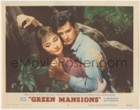 5y0797 GREEN MANSIONS LC #3 1959 Anthony Perkins finds his loved one Audrey Hepburn in the forest!