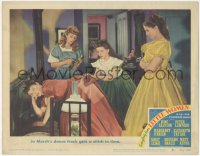 5y0817 LITTLE WOMEN LC #2 1949 Elizabeth Taylor & girls watch June Allyson get her dress repaired!