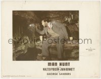 5y0824 MAN HUNT LC 1941 close up of bearded Walter Pidgeon hiding in cave, directed by Fritz Lang!