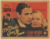 5y0844 MR. DEEDS GOES TO TOWN LC 1936 best portrait of Gary Cooper & Jean Arthur, Frank Capra!