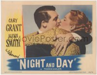 5y0852 NIGHT & DAY LC 1946 best c/u of Cary Grant as composer Cole Porter kissing Alexis Smith!