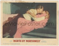 5y0857 NORTH BY NORTHWEST LC #3 1959 Cary Grant & Eva Marie Saint kissing in train's upper berth!