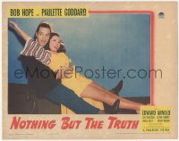 5y0858 NOTHING BUT THE TRUTH LC 1941 great portrait of happy Bob Hope & sexy Paulette Goddard!