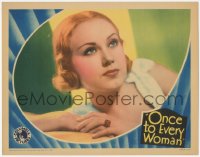 5y0862 ONCE TO EVERY WOMAN LC 1934 great super close portrait of beautiful Fay Wray, ultra rare!