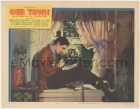 5y0865 OUR TOWN LC 1940 pretty Martha Scott watches young William Holden from her window, rare!