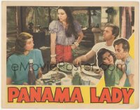 5y0868 PANAMA LADY LC 1939 angry Steffi Duna between Lucille Ball & Rocky Lane at table, very rare!