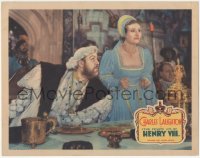 5y0882 PRIVATE LIFE OF HENRY VIII LC 1933 Charles Laughton looks at Binnie Barnes, Korda, ultra rare