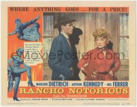 5y0886 RANCHO NOTORIOUS LC #1 1952 Fritz Lang directed, sexy Marlene Dietrich & Mel Ferrer!