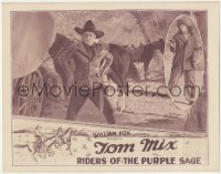 5y0894 RIDERS OF THE PURPLE SAGE LC 1925 worried Tom Mix reaching for his gun, Mabel Ballin, rare!