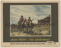 5y0909 SEARCHERS LC #8 1956 John Wayne & Jeffrey Hunter in Monument Valley from one-sheet, John Ford