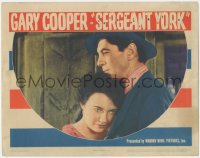 5y0913 SERGEANT YORK LC 1949 best close up of Gary Cooper & Joan Leslie, Howard Hawks classic!