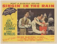 5y0923 SINGIN' IN THE RAIN LC #5 1952 Donald O'Connor watches Gene Kelly kiss Debbie Reynolds!