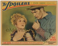 5y0928 SPOILERS LC 1930 c/u of Betty Compson looking at worried Gary Cooper behind her, rare!