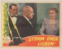 5y0937 STORM OVER LISBON LC 1944 Ciannelli watches creepy Erich von Stroheim approach Vera Ralston!