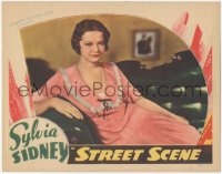 5y0939 STREET SCENE LC R1938 King Vidor story of Sylvia Sidney in New York's Hell's Kitchen, rare!