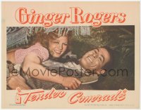 5y0947 TENDER COMRADE LC 1944 best c/u of sexy Ginger Rogers & Robert Ryan fooling around, rare!