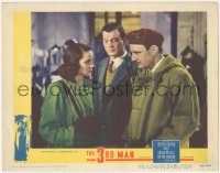 5y0948 THIRD MAN LC #6 1949 c/u of Joseph Cotten, Alida Valli & Trevor Howard, classic film noir!