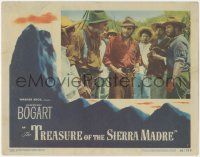 5y0951 TREASURE OF THE SIERRA MADRE LC #7 1948 Humphrey Bogart, Holt & Huston meet with Indians!