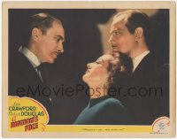 5y0961 WOMAN'S FACE LC 1941 men like Melvyn Douglas & Conrad Veidt made Joan Crawford what she is!