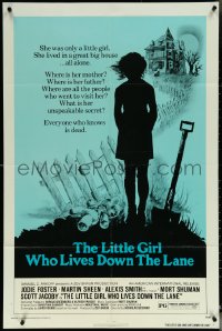 5y1237 LITTLE GIRL WHO LIVES DOWN THE LANE 1sh 1977 Jodie Foster has an unspeakable secret!