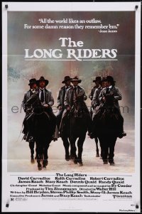 5y1242 LONG RIDERS 1sh 1980 Walter Hill, David Carradine, Keith Carradine, Robert Carradine!