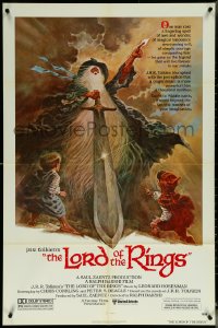 5y1243 LORD OF THE RINGS 1sh 1978 Ralph Bakshi cartoon from J.R.R. Tolkien, Tom Jung art!