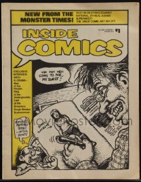 5y0460 INSIDE COMICS complete set of 4 magazines 1974 Crumb #1 cover, Ditko's Who Owns Original Art!