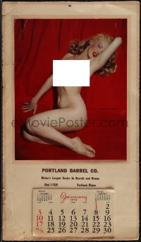 5y0134 MARILYN MONROE calendar 1954 uncensored classic sexy Golden Dreams nude image!