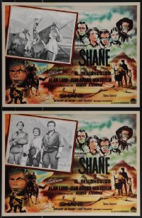 5y0149 SHANE 5 Mexican LCs R1990s George Stevens classic, Alan Ladd, De Wilde, Heflin, Arthur!