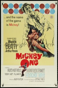 5y1267 MICKEY ONE 1sh 1965 artwork of Warren Beatty, the name of the game is Mickey!