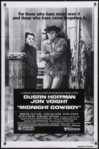 5y1269 MIDNIGHT COWBOY 1sh R1980 Dustin Hoffman, Jon Voight, John Schlesinger classic!