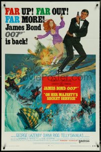 5y1301 ON HER MAJESTY'S SECRET SERVICE style B int'l 1sh 1969 Lazenby as Bond, McGinnis/McCarthy art!