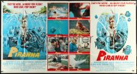 5y0455 PIRANHA 1-stop poster 1978 Roger Corman, Larkin art of man-eating fish attacking sexy girl!