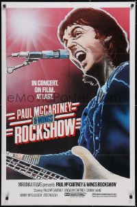 5y1318 PAUL McCARTNEY & WINGS ROCKSHOW 1sh 1980 art of him playing guitar & singing by Kozlowski!