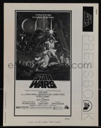 5y0464 STAR WARS 20pg pressbook 1977 Tom Jung art on the cover + poster images inside!