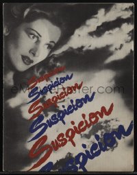 5y1525 SUSPICION promo brochure 1941 Alfred Hitchcock, Cary Grant & Joan Fontaine, ultra rare!