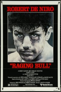 5y1333 RAGING BULL 1sh 1980 Hagio art of Robert De Niro, Martin Scorsese boxing classic!