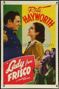 5y1336 REBELLION 1sh R1946 gorgeous early Rita Cansino Hayworth, Tom Keene, Lady From Frisco!