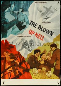 5y0156 BLOWN UP HELL export Russian 33x47 1967 Vzorvannyy Ad, art of World War II Nazis, ultra rare!