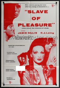 5y1376 SLAVE OF PLEASURE 24x36 1sh 1978 Jamie Gillis, violence of LOVE, sexy photo style!