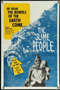 5y1377 SLIME PEOPLE 1sh 1963 wild cheesy wacky monster image, learn the secret to save your life!