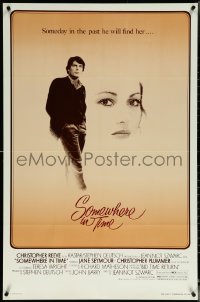 5y1385 SOMEWHERE IN TIME 1sh 1980 Christopher Reeve, art of Jane Seymour, cult classic!