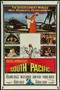 5y1389 SOUTH PACIFIC 1sh 1959 Rossano Brazzi, Mitzi Gaynor, Rodgers & Hammerstein musical!