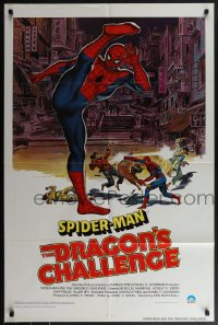 5y1392 SPIDER-MAN: THE DRAGON'S CHALLENGE 1sh 1980 art of Nick Hammond as Spidey by Graves!