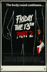 5y0443 FRIDAY THE 13th PART II half subway 1981 summer camp slasher sequel, body count continues!