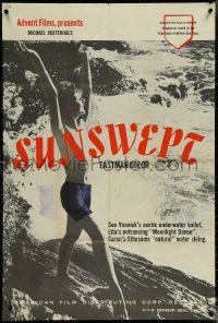 5y1417 SUNSWEPT 1sh 1963 sexy topless Yannick Philouze in erotic water ballet, Traveling Light!