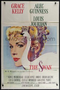 5y1421 SWAN 1sh 1956 wonderful close up artwork of beautiful Grace Kelly by Monet!